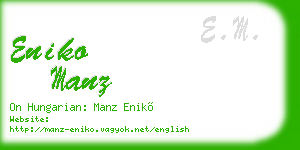 eniko manz business card